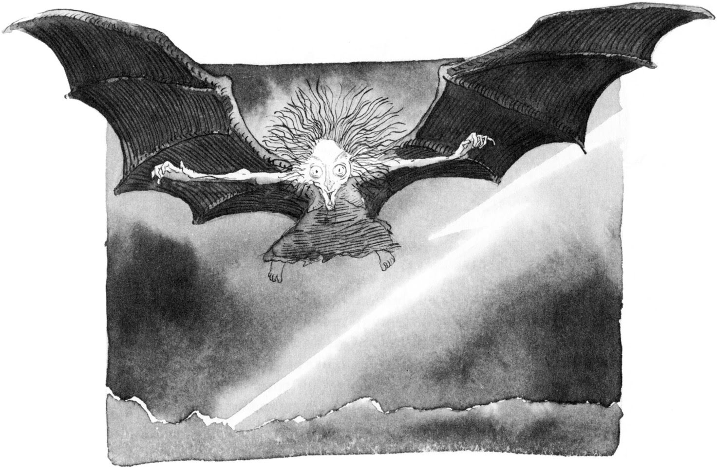 Harpy illustration from The Tempest, by