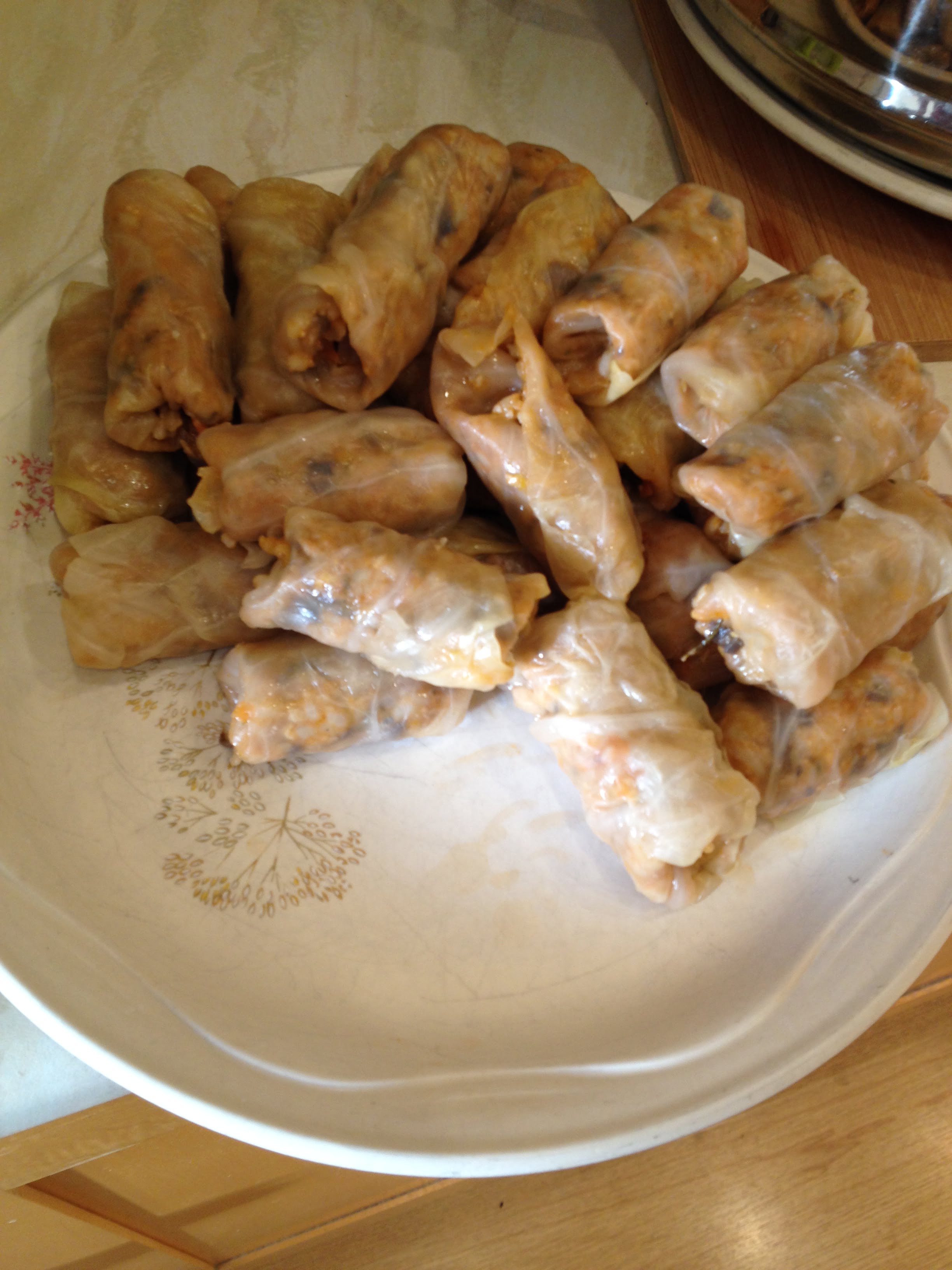 Sarmale rolls on a plate